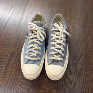 Two-Tone Canvas Sneakers with Cream Laces